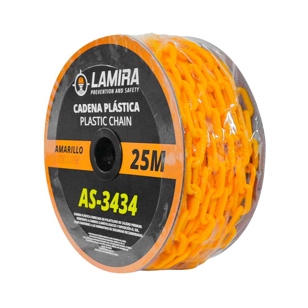 Cadena Plástica LAMIRA (Rollo) Amarillo AS-3434 25 m - 1